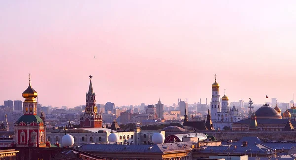 Blick Auf Moskau Von Der Aussichtsplattform Auf Der Lubyanka Des — Stockfoto