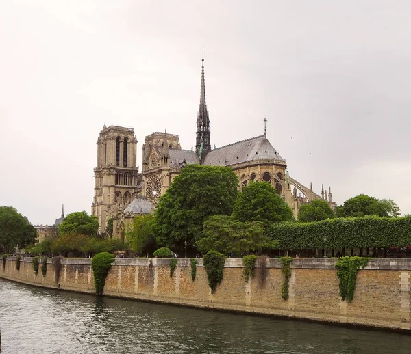 Notre Dame Paris Kathedraal Mooie Kathedraal Parijs Uitzicht Vanaf Rivier — Stockfoto