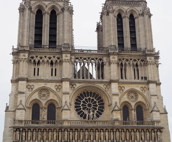 Katedrála Notre Dame Katolické Církve Centru Města Jeden Symbolů Francouzského — Stock fotografie