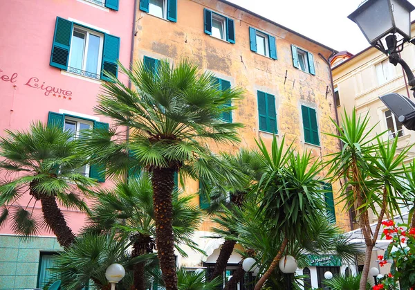 Alassio Savona Italy September 2017 Colorful Facades Famous Resort Alassio — Stock Photo, Image
