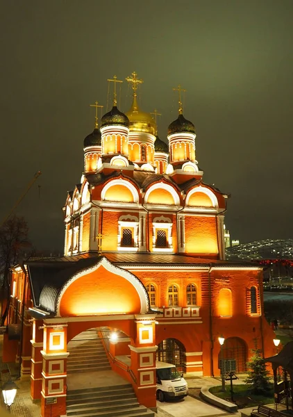 Znamensky Katedrála Večer Zaryadye Park Moskva Rusko — Stock fotografie