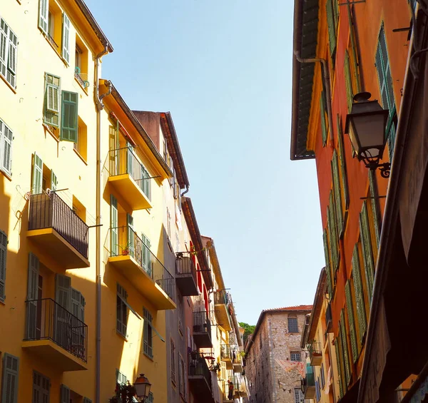 Колоритні Будинку Nice Старого Міста Прованс Альпи Лазурного Берега Французькій — стокове фото
