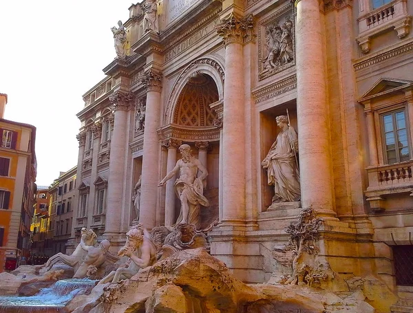 Famosa Fuente Trevi Roma Italia Europa — Foto de Stock