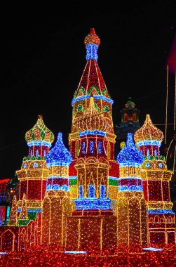 Kremlin, Moskova, Rusya şeklinde dekorasyon