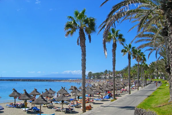 Spiaggia Playa Las Americas Tenerife Isola Delle Canarie Spagna — Foto Stock