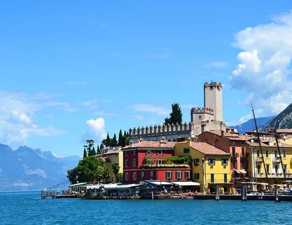 Utsikt Över Malcesine Byn Lago Garda Regionen Lombardiet Italien — Stockfoto