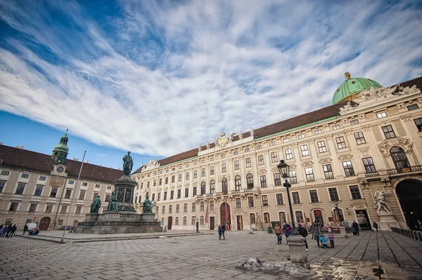 Vienna, Austria-- March 07, 2018: Monument in the patio of Hofburg Imperial palace in Vienna