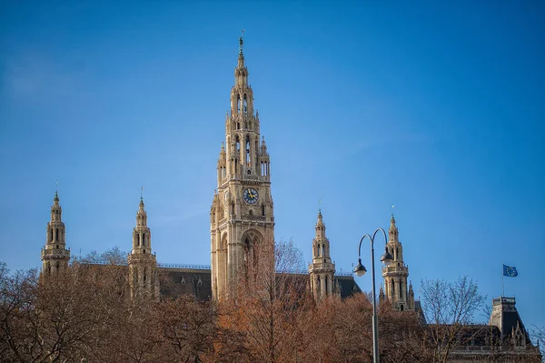 Viena Мерії Blue Sky Wiener Rathaus — стокове фото