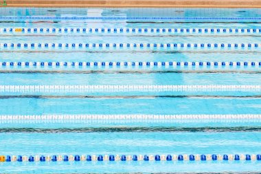 Yarış pistleri veya şeritleri ile rekabet için yüzme havuzu