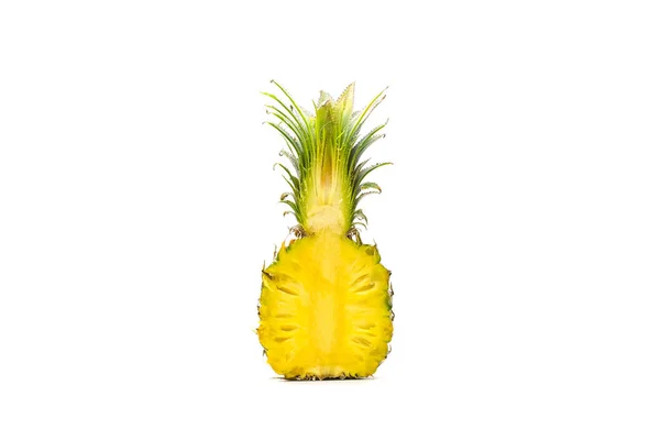 Izolované Ananasové Plátky Plátky Bílém Pozadí — Stock fotografie