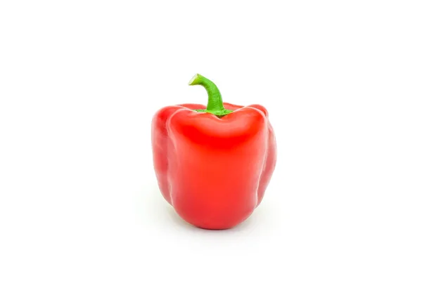 Pimenta Verde Amarela Vermelha Fresca Capsicum Isolada Sobre Fundo Branco — Fotografia de Stock