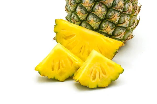 Isolated Pineapple Fruit Sliced White Background — Stock Photo, Image