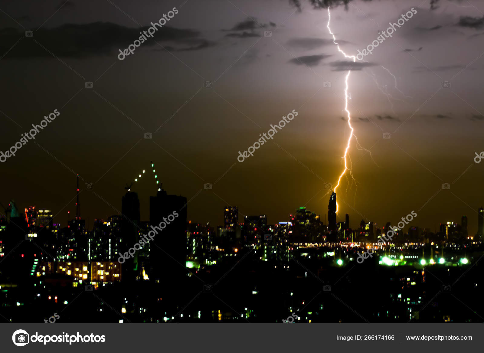 Dramatic Thunder Storm Lightning Bolt Horizontal Sky City Scape Stock Photo C Bookybuggy Gmail Com 266174166 https depositphotos com 266174166 stock photo dramatic thunder storm lightning bolt html