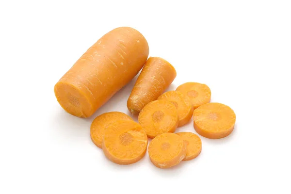 Isolated Carrot Sliced White Background — Stock Photo, Image