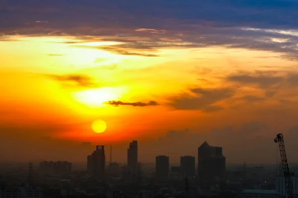 Sunrise Sunset City Selective Focus Sun — Stock Photo, Image