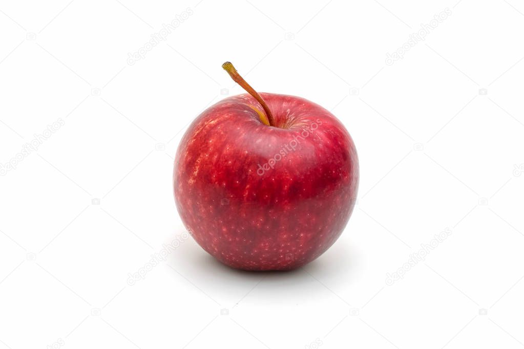 Isolated red apple sliced on white background