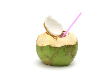 Hindistan cevizi Olgun ve lezzetli beyaz arka plan izole