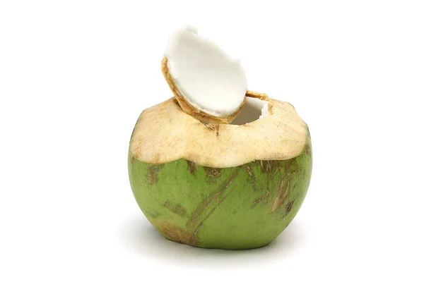 Hindistan cevizi Olgun ve lezzetli beyaz arka plan izole