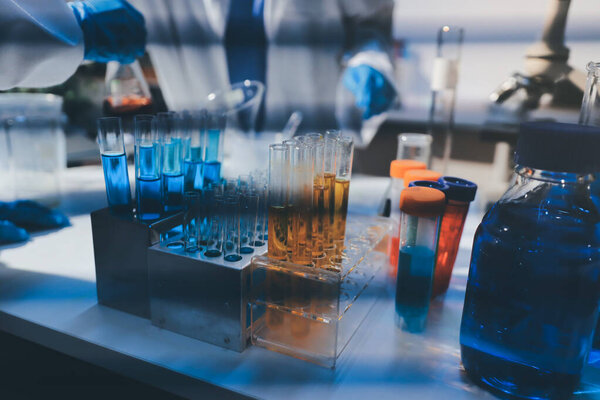 Researchers working in the clinical laboratory