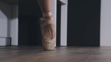 female ballerina in pointe shoes