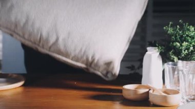 young man is preparing a meal for a christmas dinner