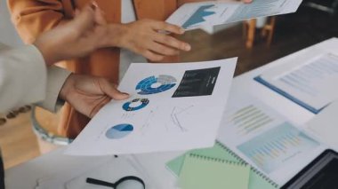 business people meeting and discussing planning, brainstorming and planning