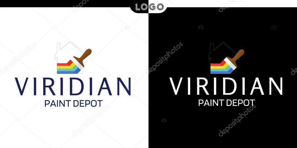 Creative Paint Depot Logo Vector Design Illustration for Modern Painting, Color Supply, and Home Improvement Branding