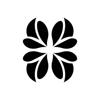 Simetrik çiçek tasarımı, logolar ya da markalar için mükemmel.