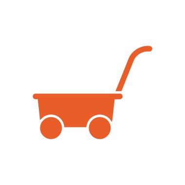 Turuncu araba simgesi, ulaşım ve hareketi temsil etmek için mükemmel..