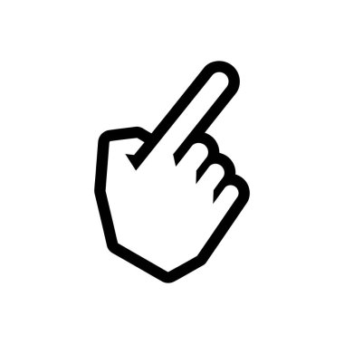 İşaret parmağıyla işaret eden bir elin basit çizimi.