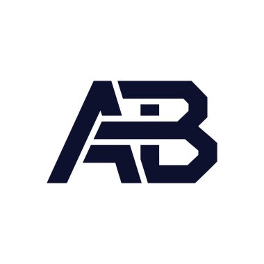 Beyaz arka planda koyu mavi renkli parlak ve modern bir AB logosu..