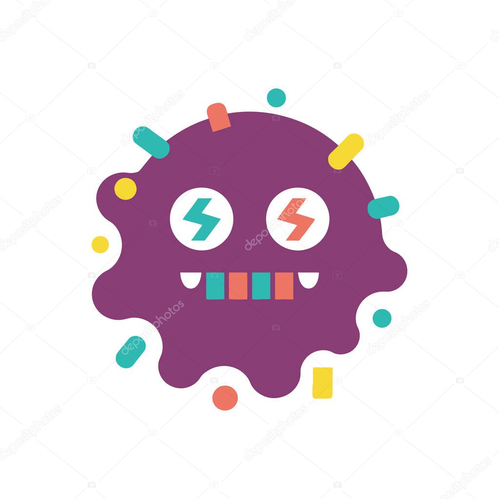 A playful illustration of a cartoon monster, ideal for children's media or branding.