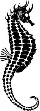 Beyaz arka planda siyah beyaz izole denizatı