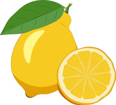 limon beyaz arkaplanda izole