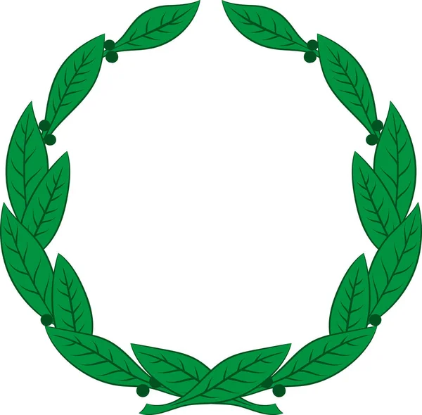 Corona di alloro - simbolo di vittoria e realizzazione — Vettoriale Stock