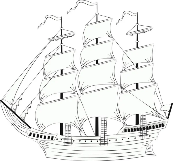 Sailing ship — Stock Vector