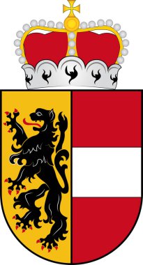 Coat of arms of Salzburg in Austria clipart