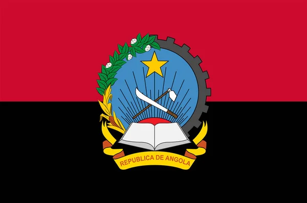 Bandiera della Repubblica dell'Angola — Vettoriale Stock