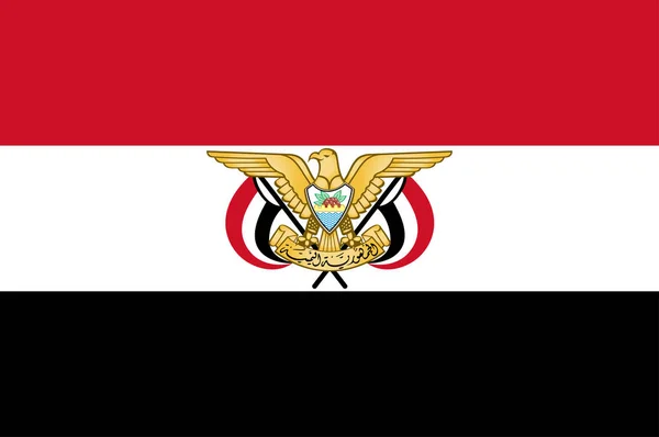 イエメン共和国の国旗 — ストックベクタ