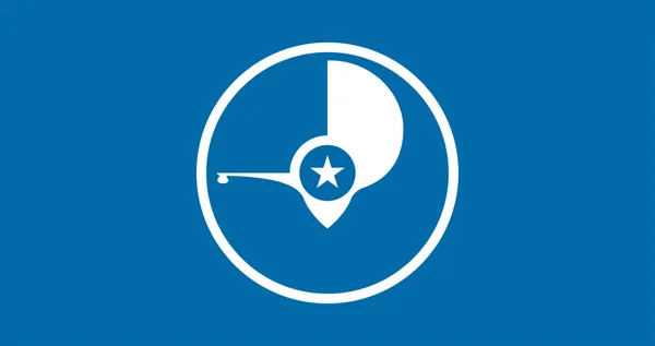A Mikronéziai Szövetségi Államokban a Yap állam zászlaja — Stock Vector