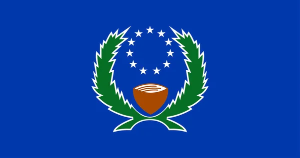 Bandera del Estado de Pohnpei en los Estados Federados de Micronesia — Vector de stock