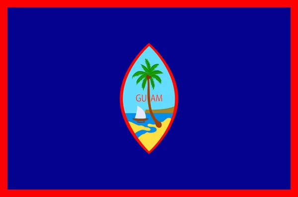 Bandera de Guam (US), Hagatna - Melanesia — Archivo Imágenes Vectoriales