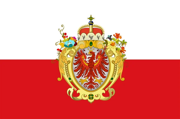 オーストリアのチロルの国旗 — ストックベクタ