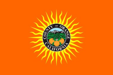 Flag of Orange County, California, USA clipart