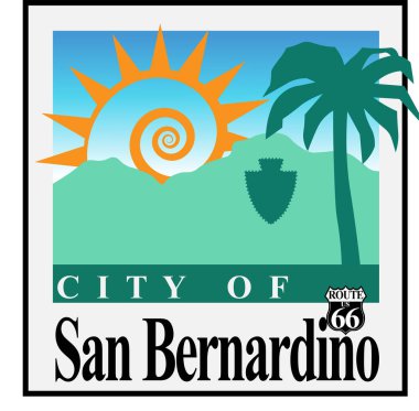 Coat of arms of San Bernardino in California, United States clipart