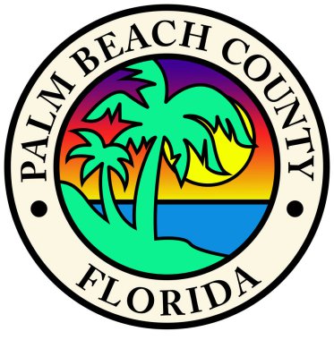 Coat of arms of Palm Beach County in Florida, USA clipart
