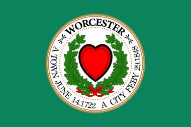 Flag of Worcester in United States clipart