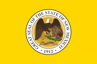 Flag of New Mexico, USA clipart