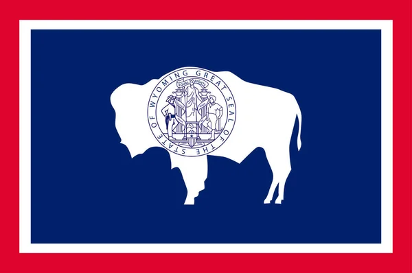 Bandera de Wyoming, Estados Unidos — Archivo Imágenes Vectoriales