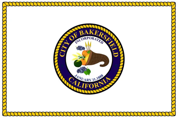 Bandera de Bakersfield en Kern County, Estados Unidos — Archivo Imágenes Vectoriales